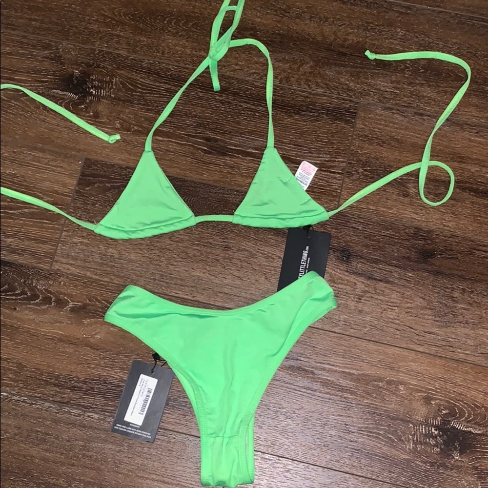 Prettylittlething neon bathing suit